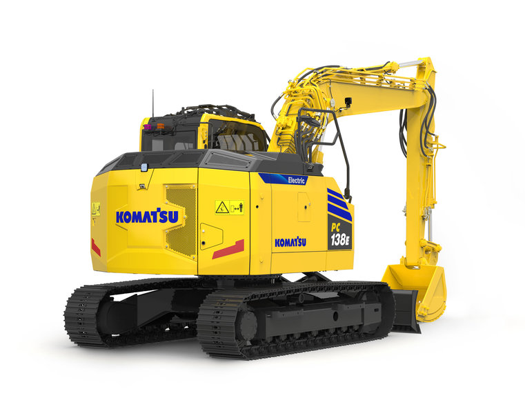 Komatsu ready to launch new 13 ton class PC138E-11 electric excavator with lithium-ion battery 